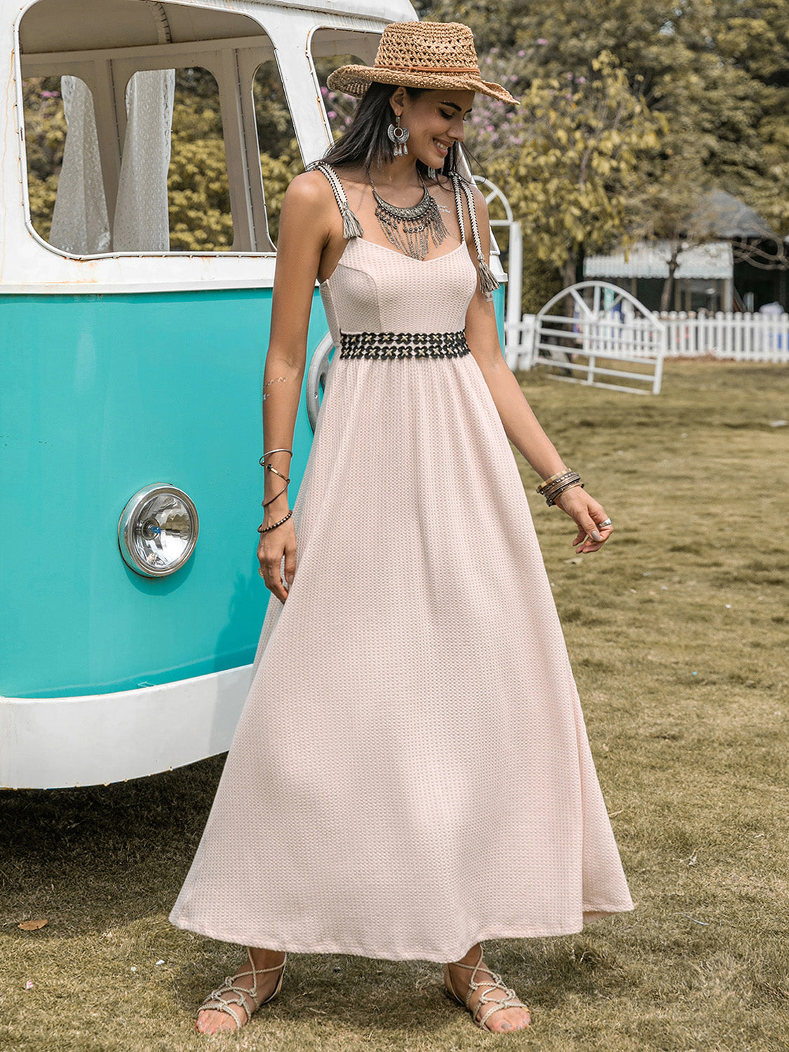 waffle knit maxi dress THE MILLEY WAFFLE KNIT DRESS Small