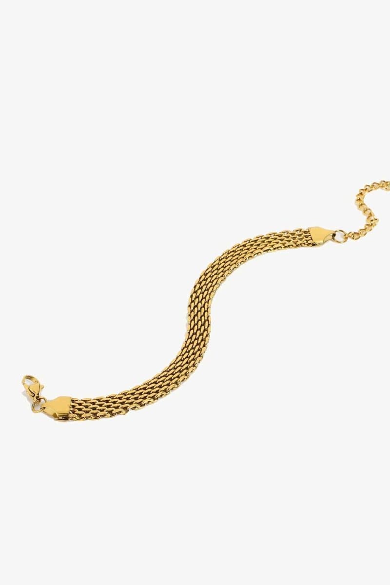 18K Gold-Plated Wide Chain Bracelet - Love Culture