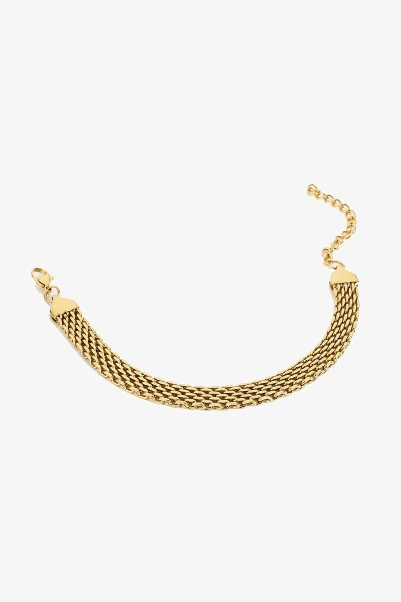 18K Gold-Plated Wide Chain Bracelet - Love Culture