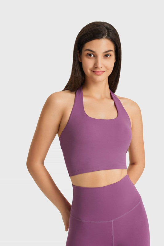 Breathable Halter Neck Sports Bra - Love culture store