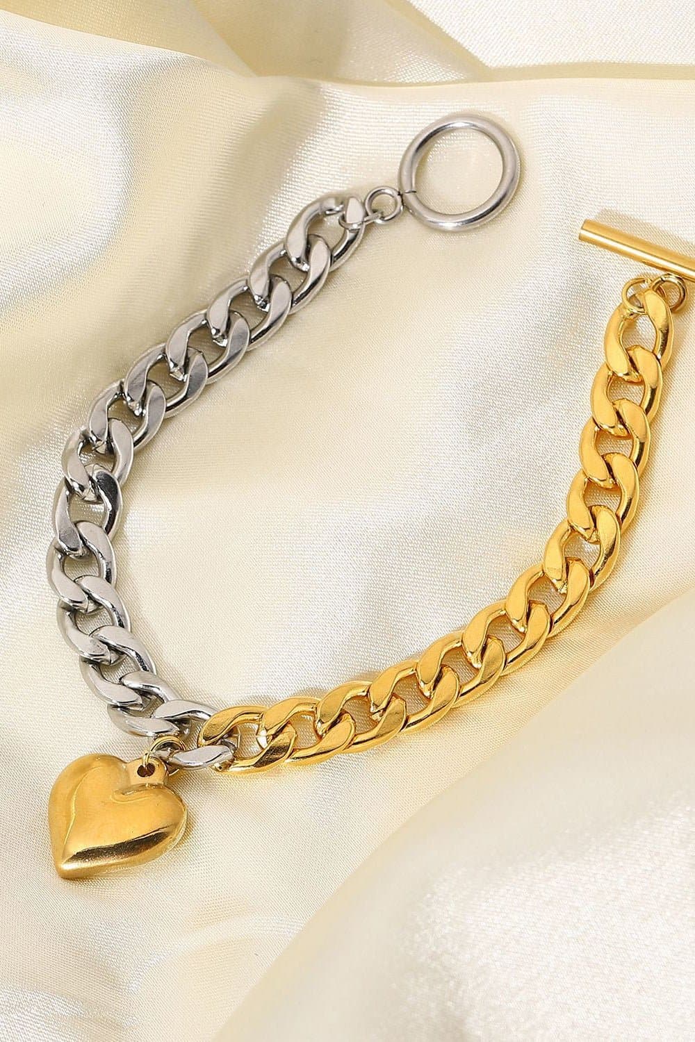 Chain Heart Charm Bracelet - Love culture store