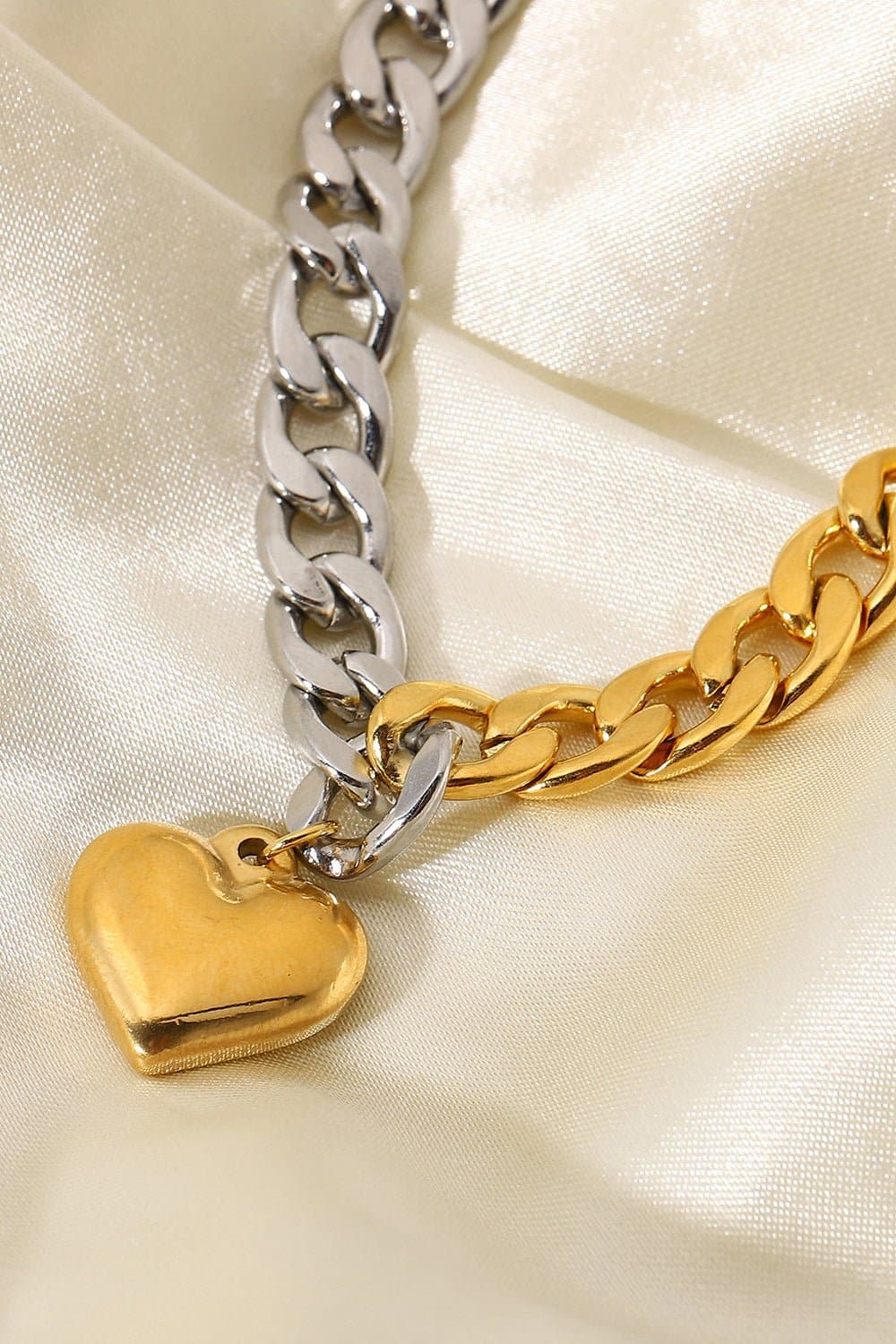 Chain Heart Charm Bracelet - Love culture store