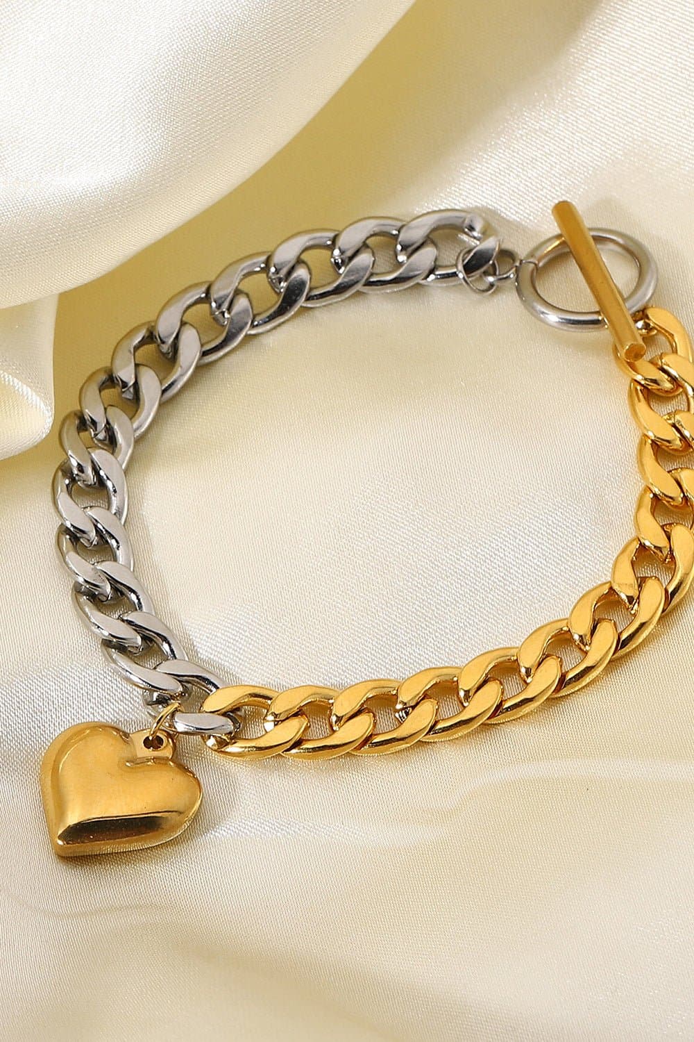 Chain Heart Charm Bracelet - Love culture store
