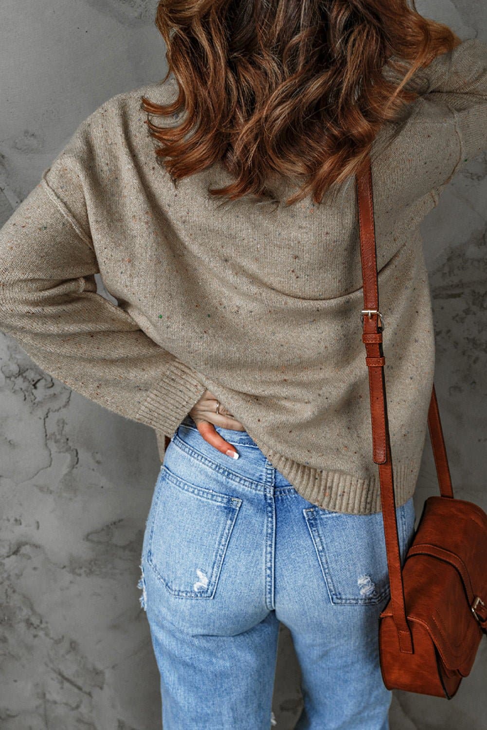 Colorful Exposed Seam Henley Sweater - Love culture store
