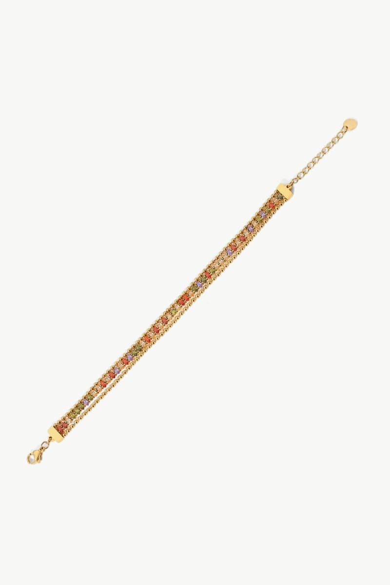 Colorful Zircon Stainless Steel Bracelet - Love Culture