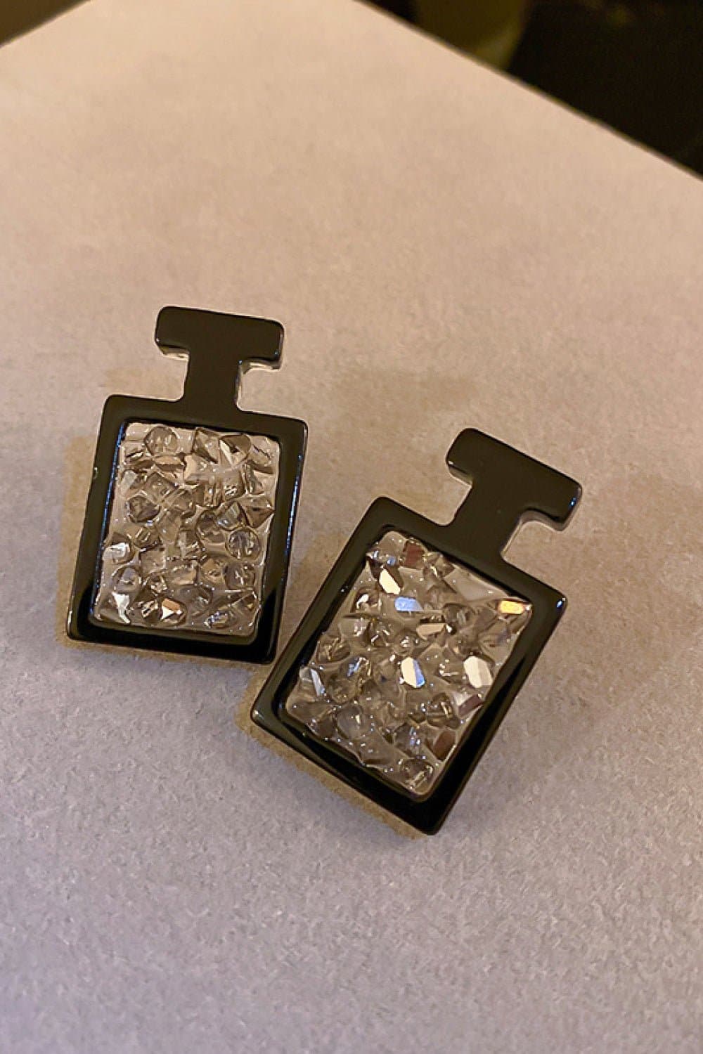 Crystal Square Shape Stud Earrings - Love culture store