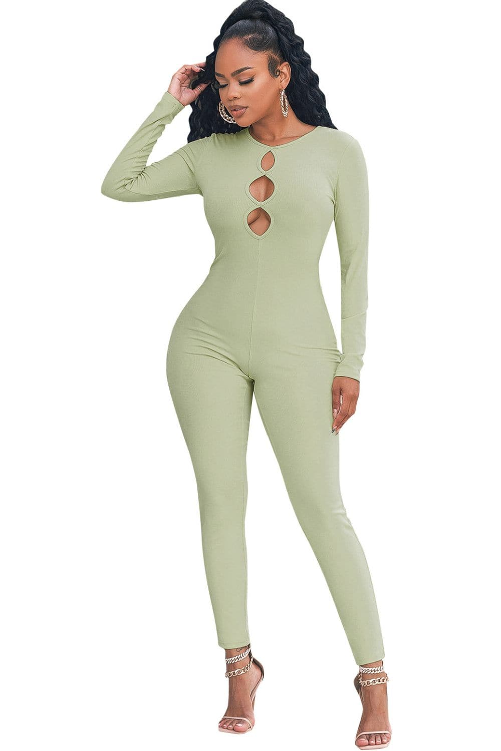Cutout Round Neck Jumpsuit - Love culture store