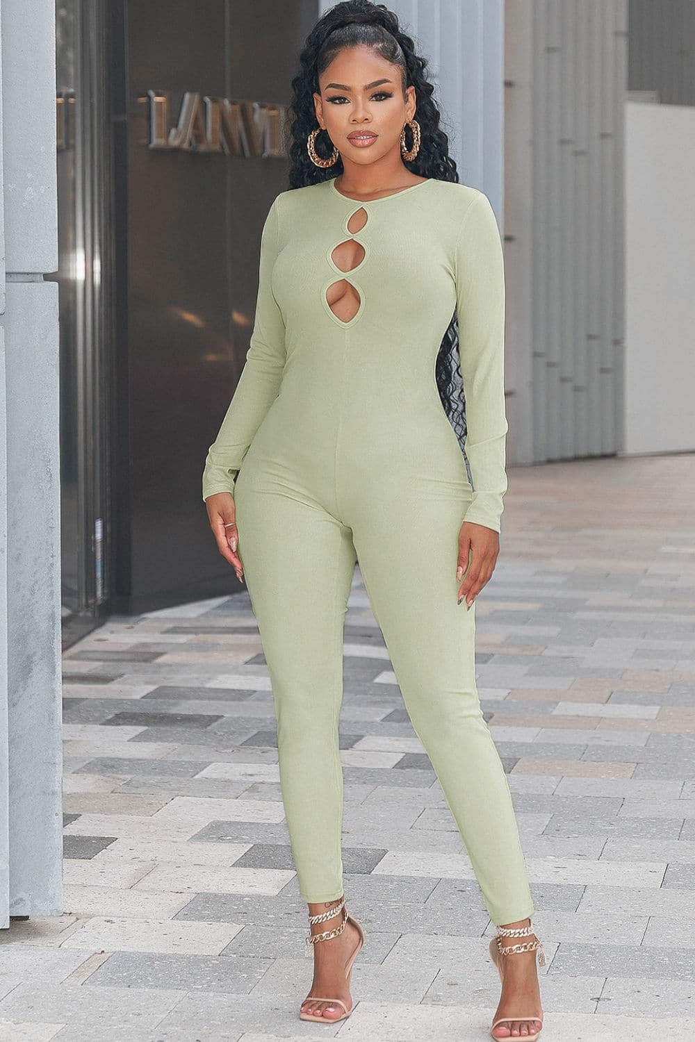 Cutout Round Neck Jumpsuit - Love culture store
