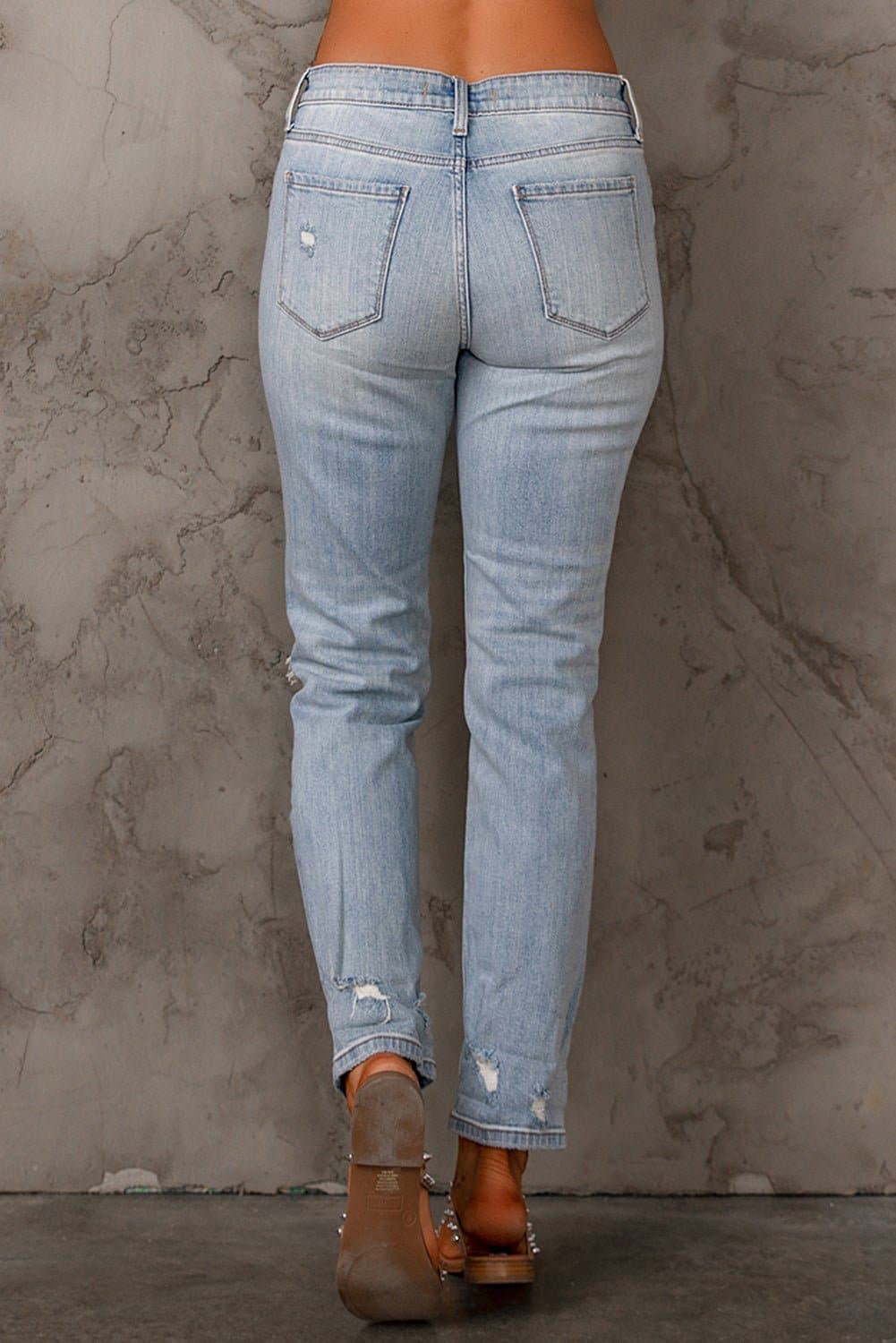 Distressed Straight Legs with Pockets - Love culture store