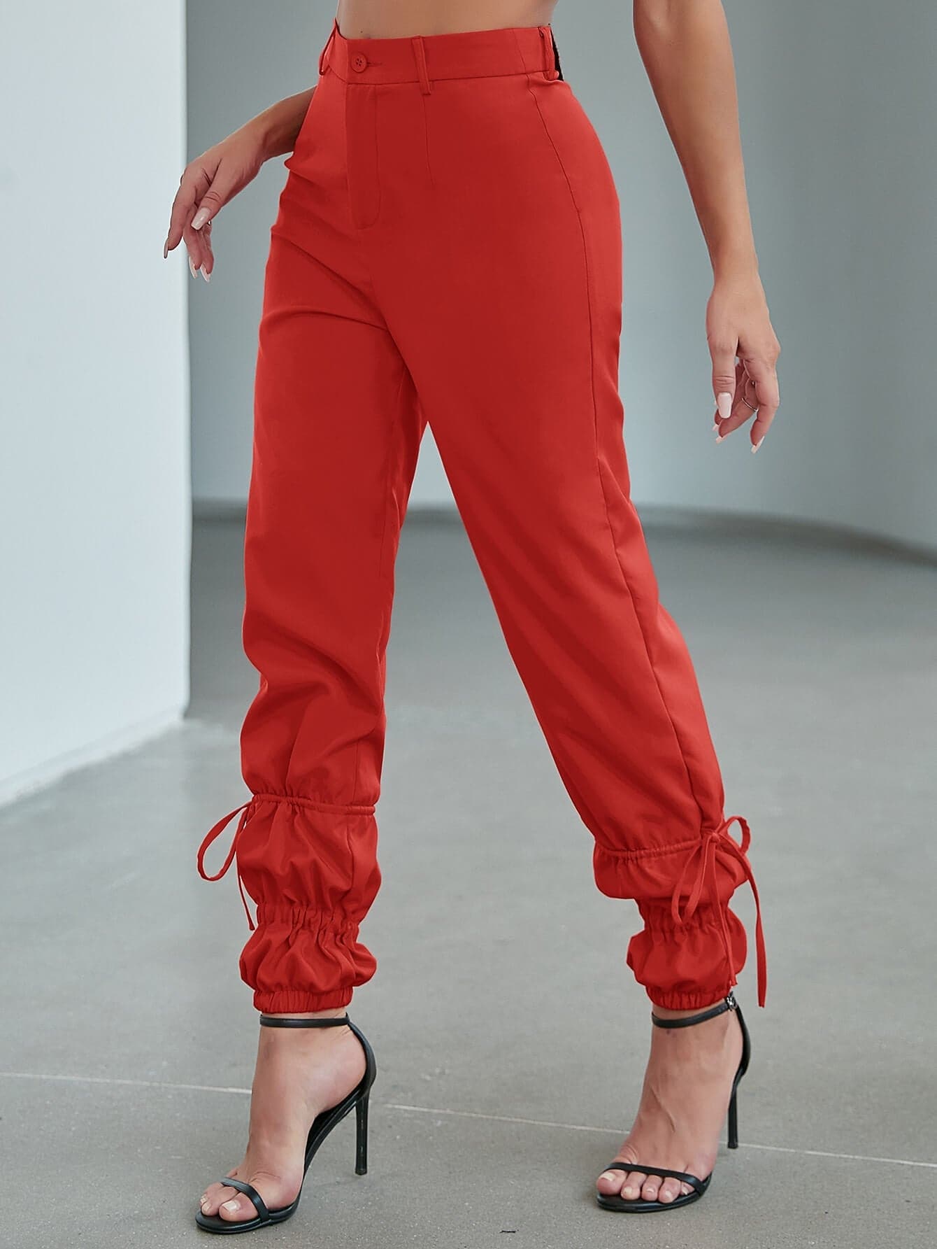 Drawstring Detail Ankle-Length Pants - Love culture store