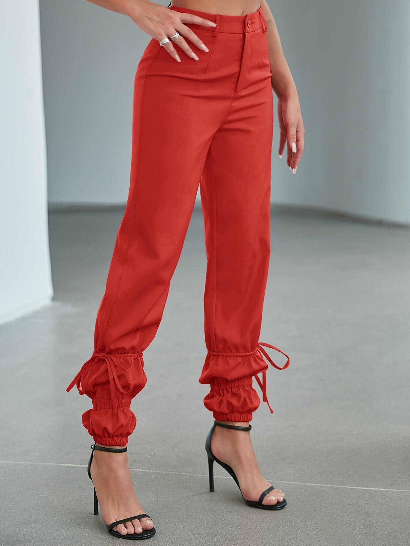 Drawstring Detail Ankle-Length Pants - Love culture store