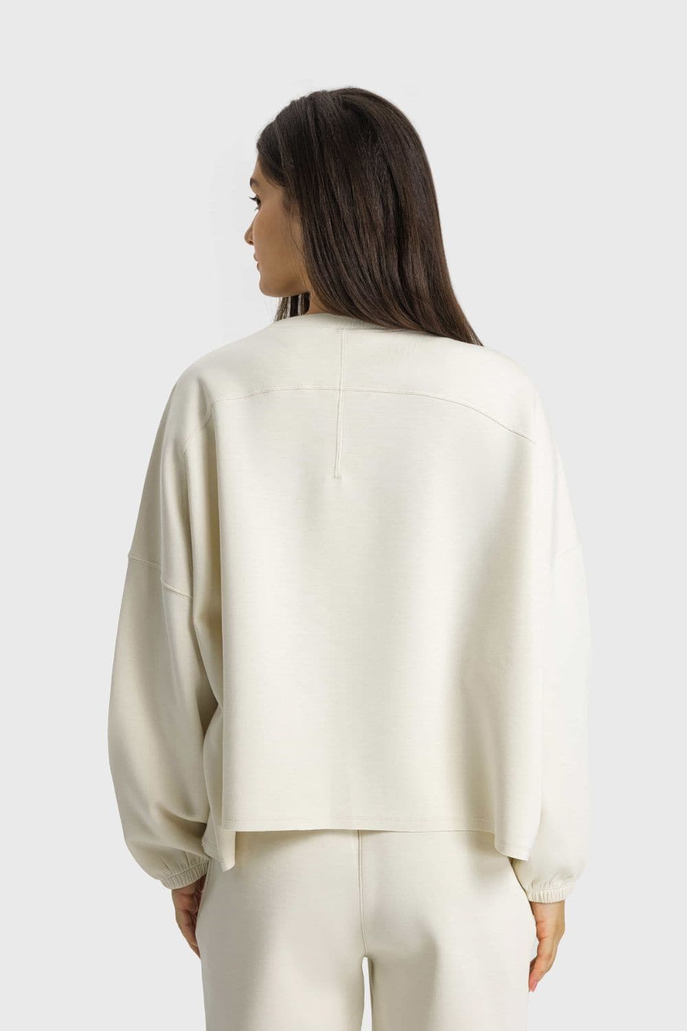 Dropped Shoulder Round Neck Sports Top - Love culture store