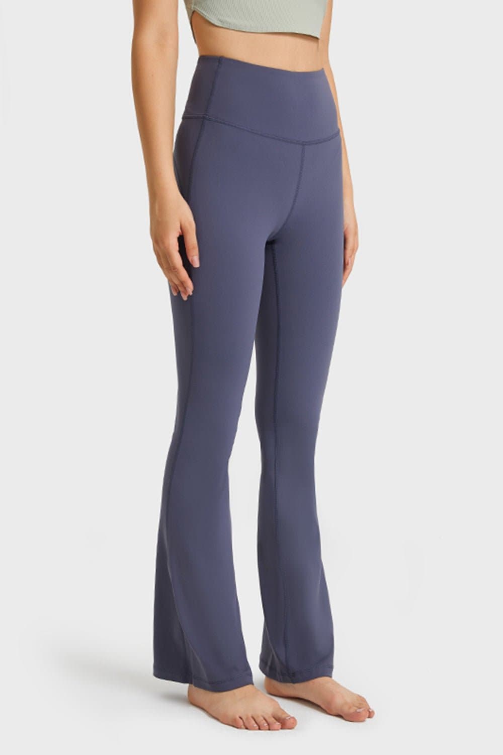 Elastic Waist Flare Yoga Pants - Love culture store