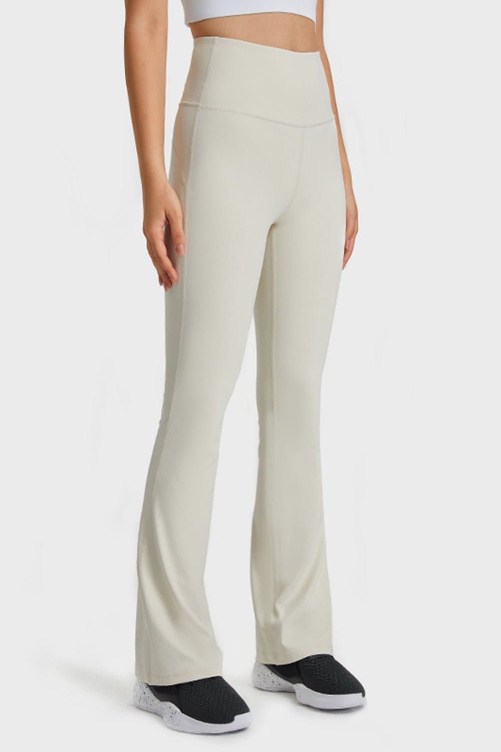 Elastic Waist Flare Yoga Pants - Love culture store