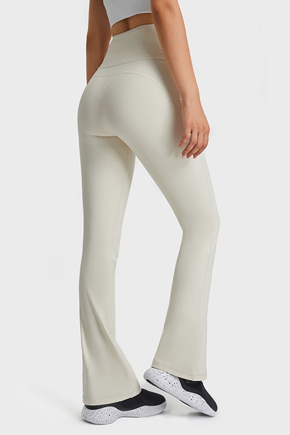 Elastic Waist Flare Yoga Pants - Love culture store