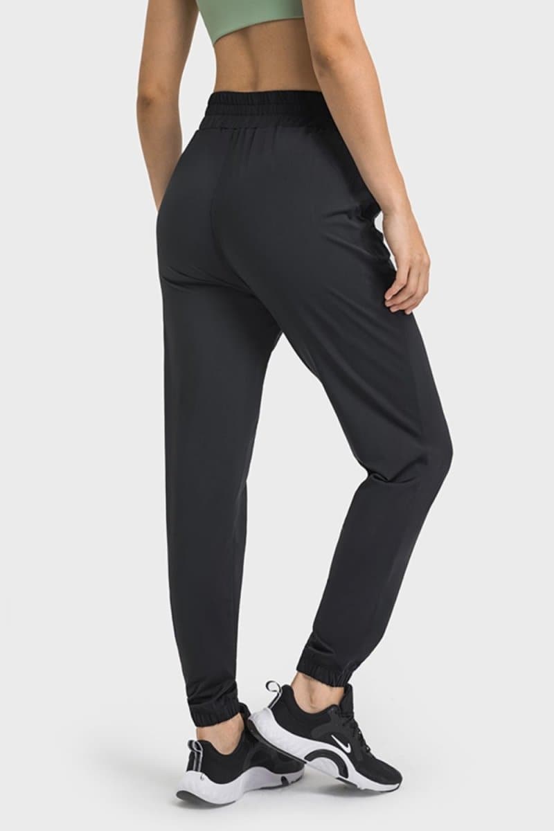Elastic Waist Yoga Joggers with Pockets - Love Culture