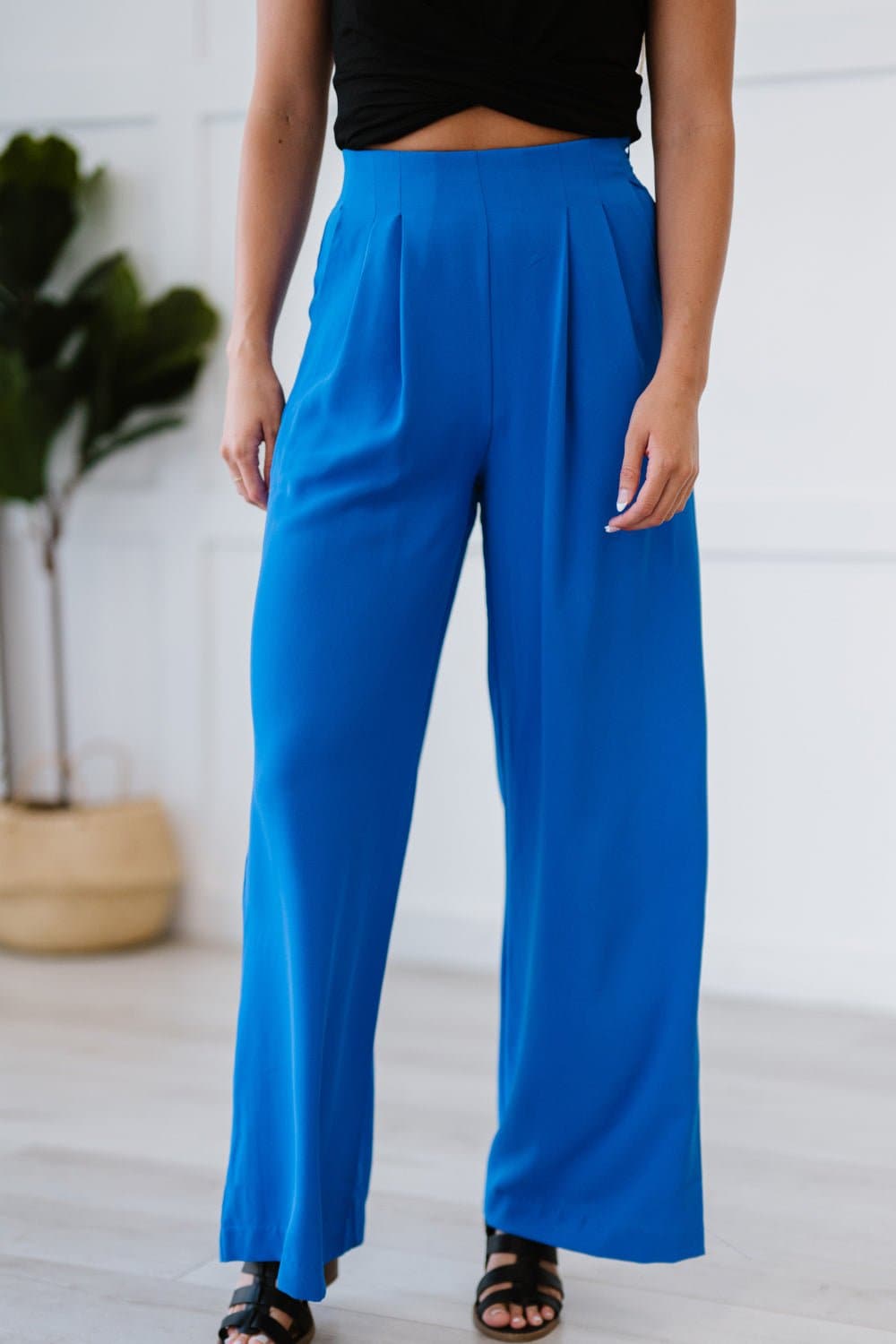Glam Headin' to New York Pleated High-Waist Pants - Love culture store