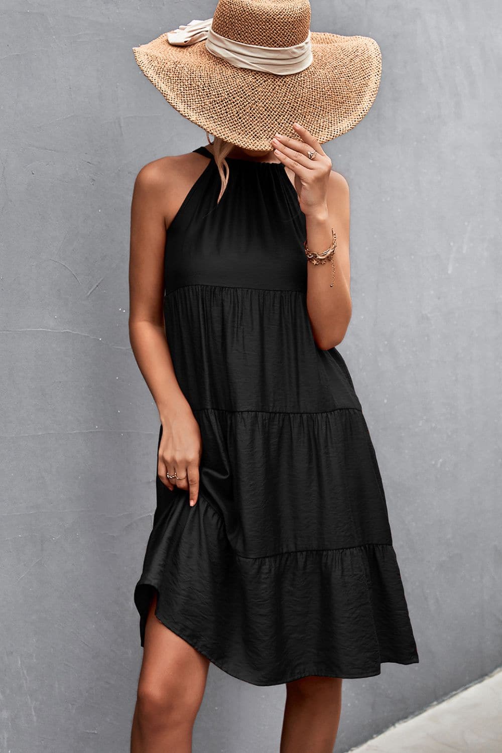 Grecian Tiered Sleeveless Dress - Love culture store