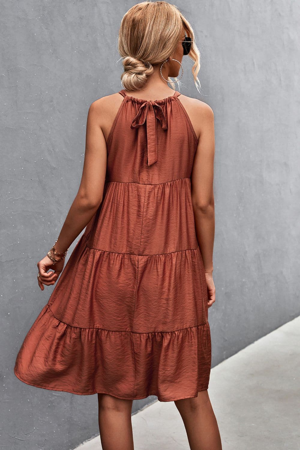 Grecian Tiered Sleeveless Dress - Love culture store