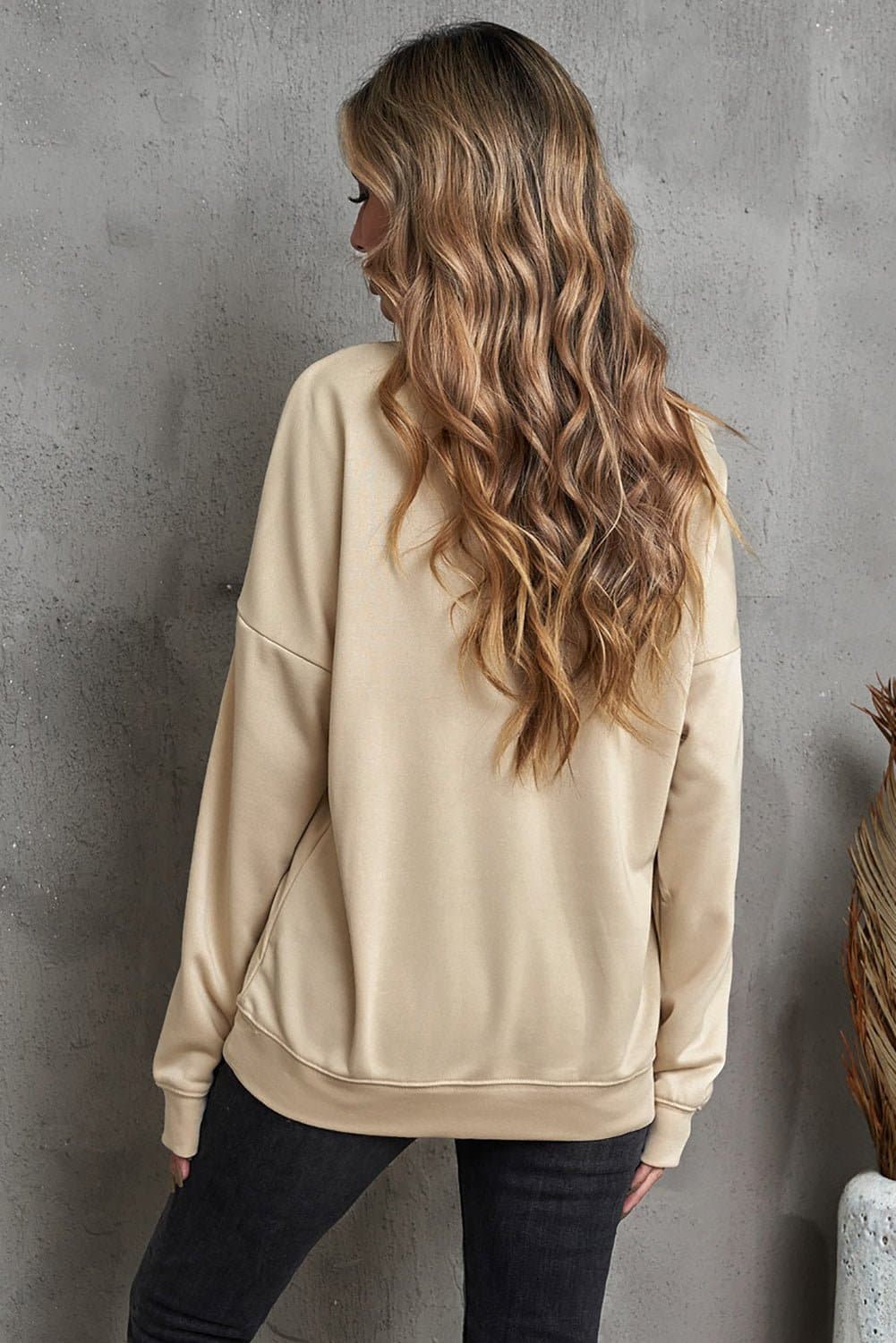 Halloween Skeleton Graphic Dropped Shoulder Sweatshirt - Love culture store