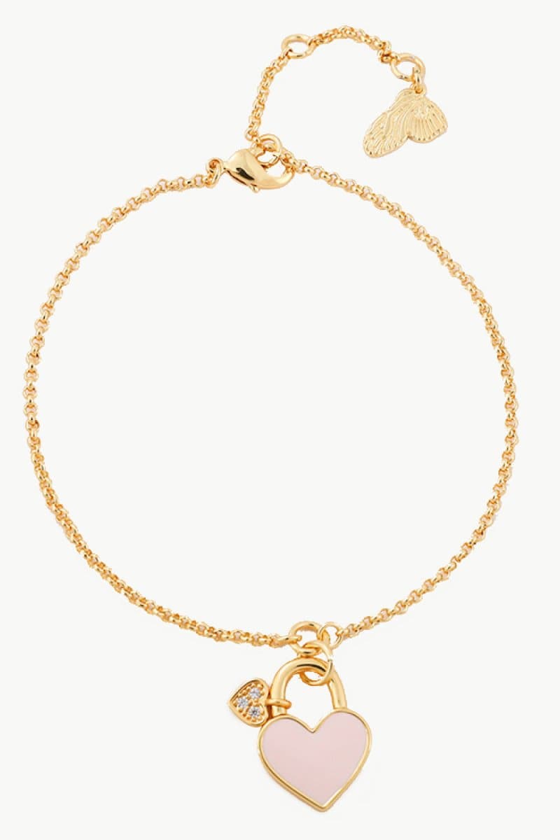 Heart Lock Charm Bracelet - Love Culture