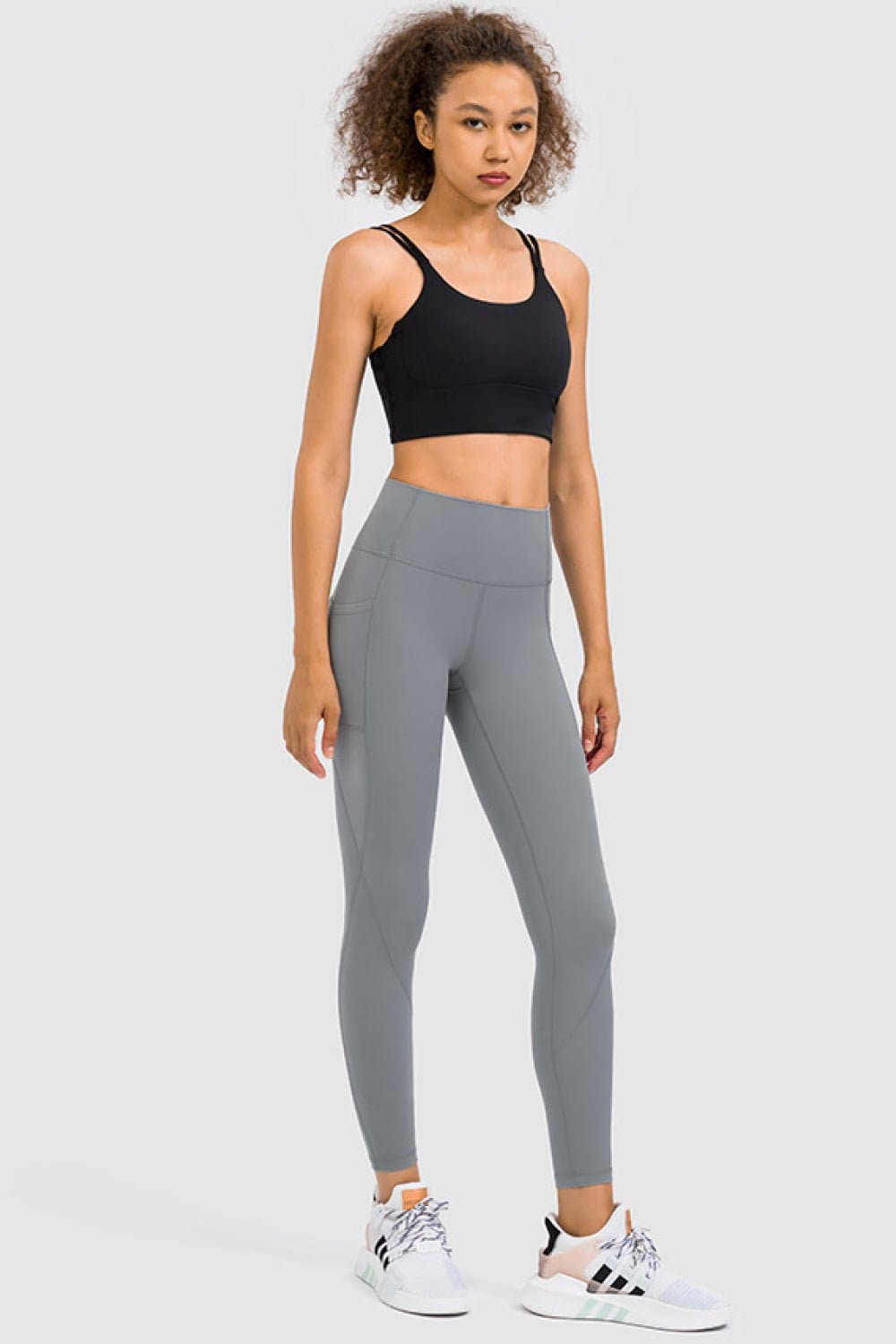 High Rise Yoga Leggings with Side Pocket - Love culture store
