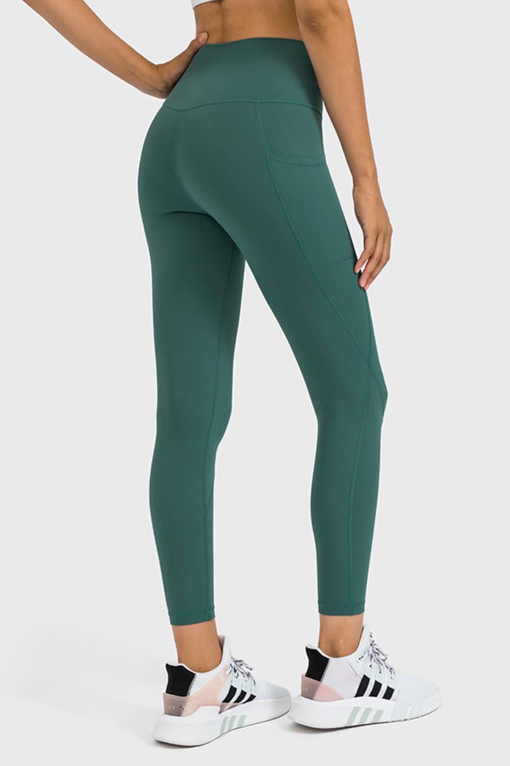 High Rise Yoga Leggings with Side Pocket - Love culture store