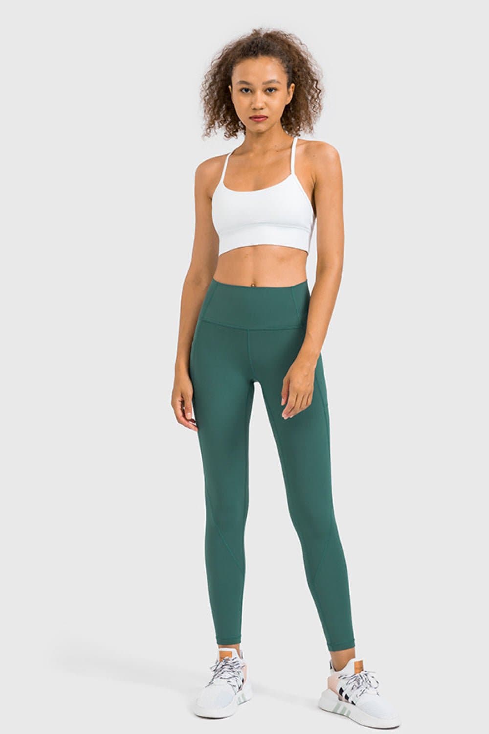 High Rise Yoga Leggings with Side Pocket - Love culture store