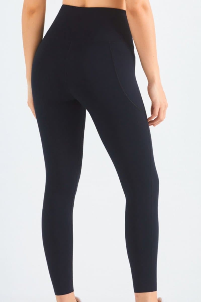 Highly Stretchy Elastic Waistband Pocket Yoga Leggings - Love Culture
