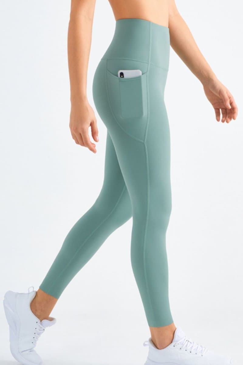 Highly Stretchy Elastic Waistband Pocket Yoga Leggings - Love Culture