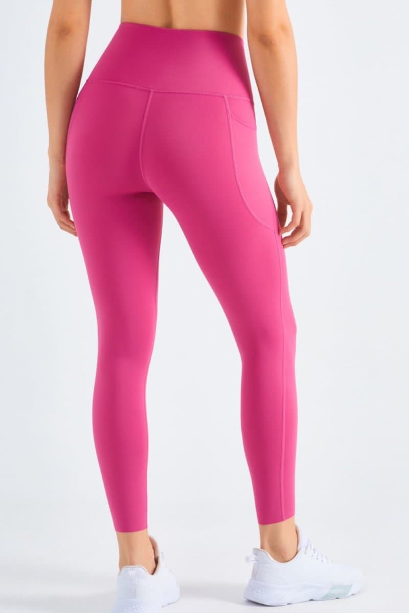 Highly Stretchy Elastic Waistband Pocket Yoga Leggings - Love Culture