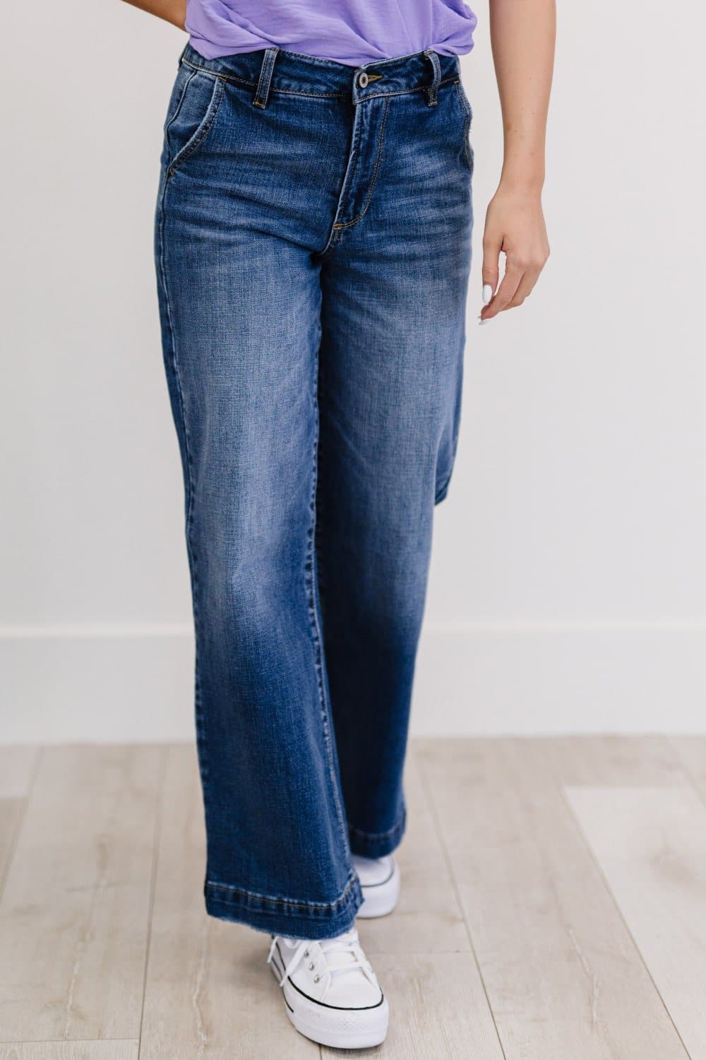 Kancan Girls Like Me Full Size Run Wide Leg Jeans - Love culture store