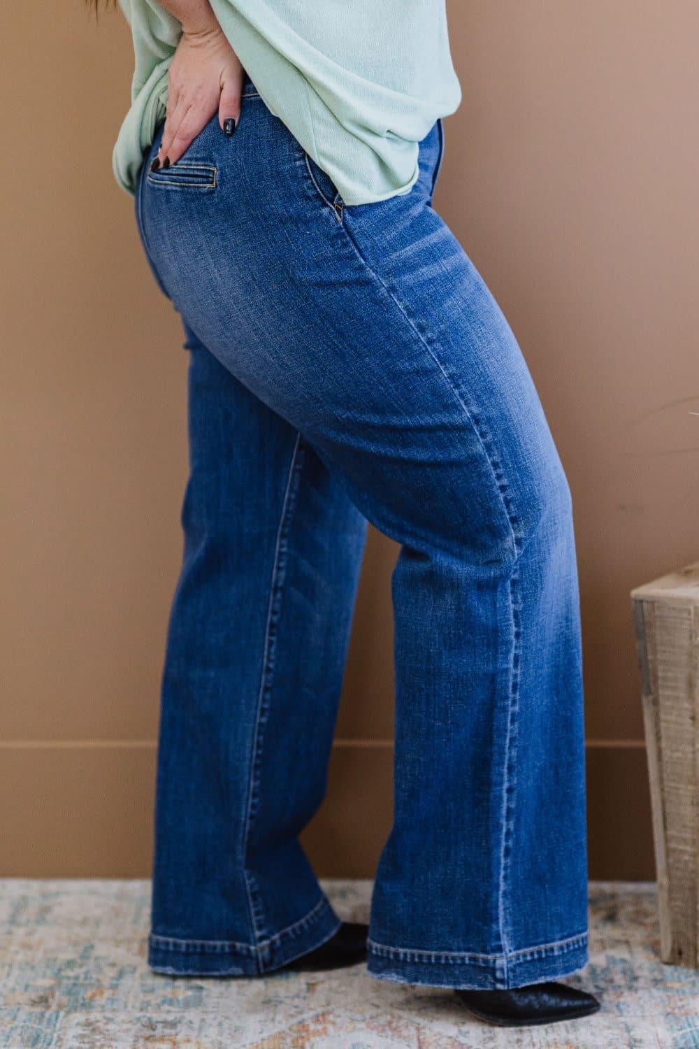Kancan Girls Like Me Full Size Run Wide Leg Jeans - Love culture store