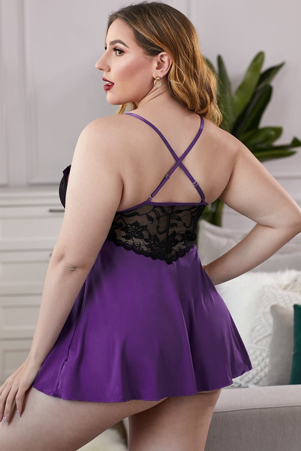 Lace See-Through Plus Size Chemise - Love culture store
