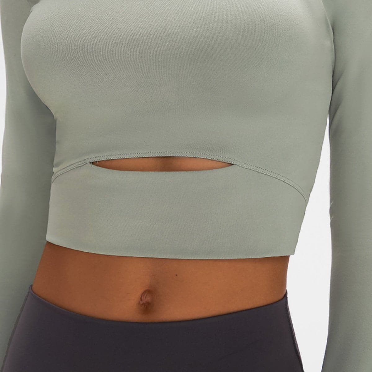 Long Sleeve Cropped Top With Sports Strap - Love culture store