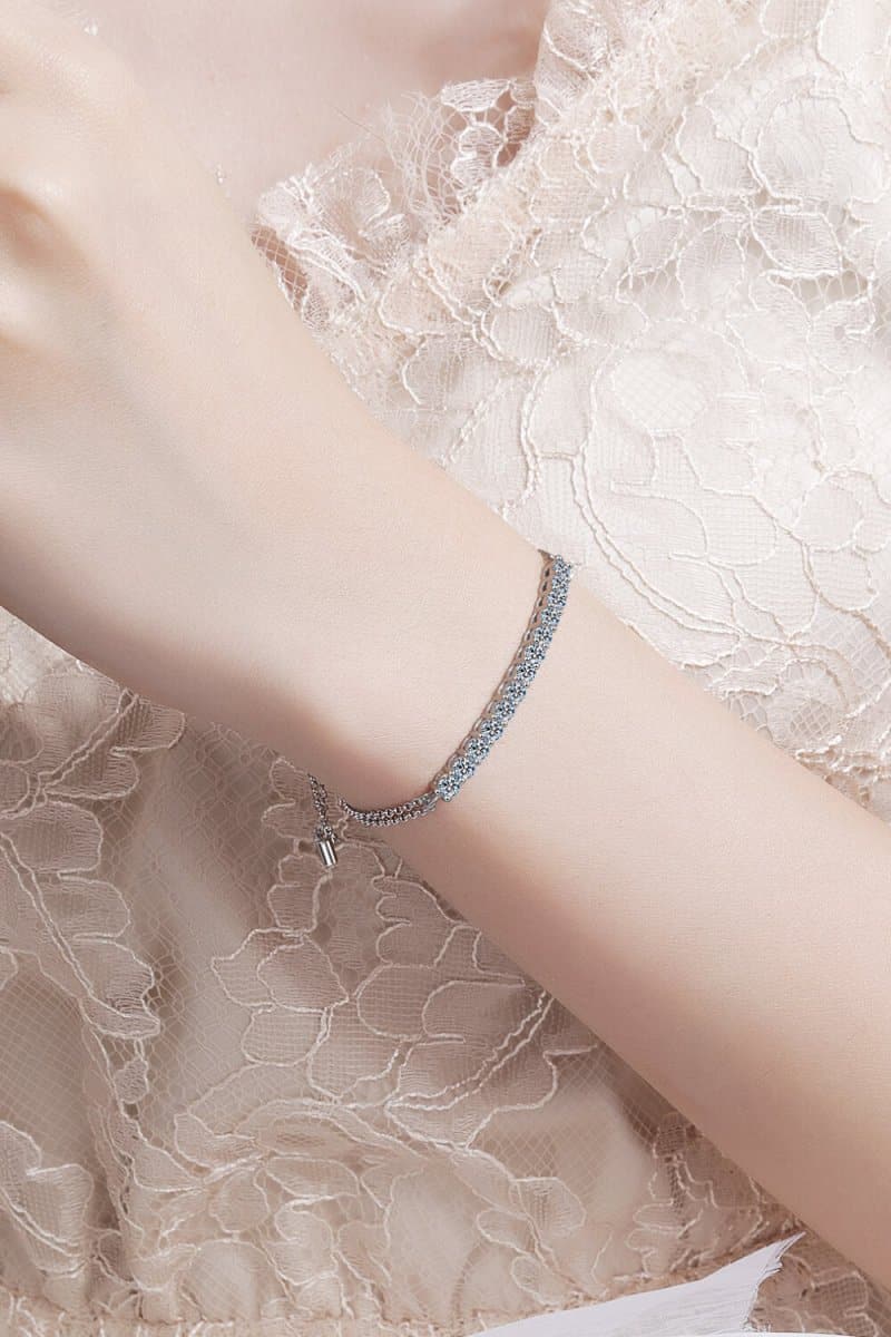Moissanite Sterling Silver Bracelet - Love Culture