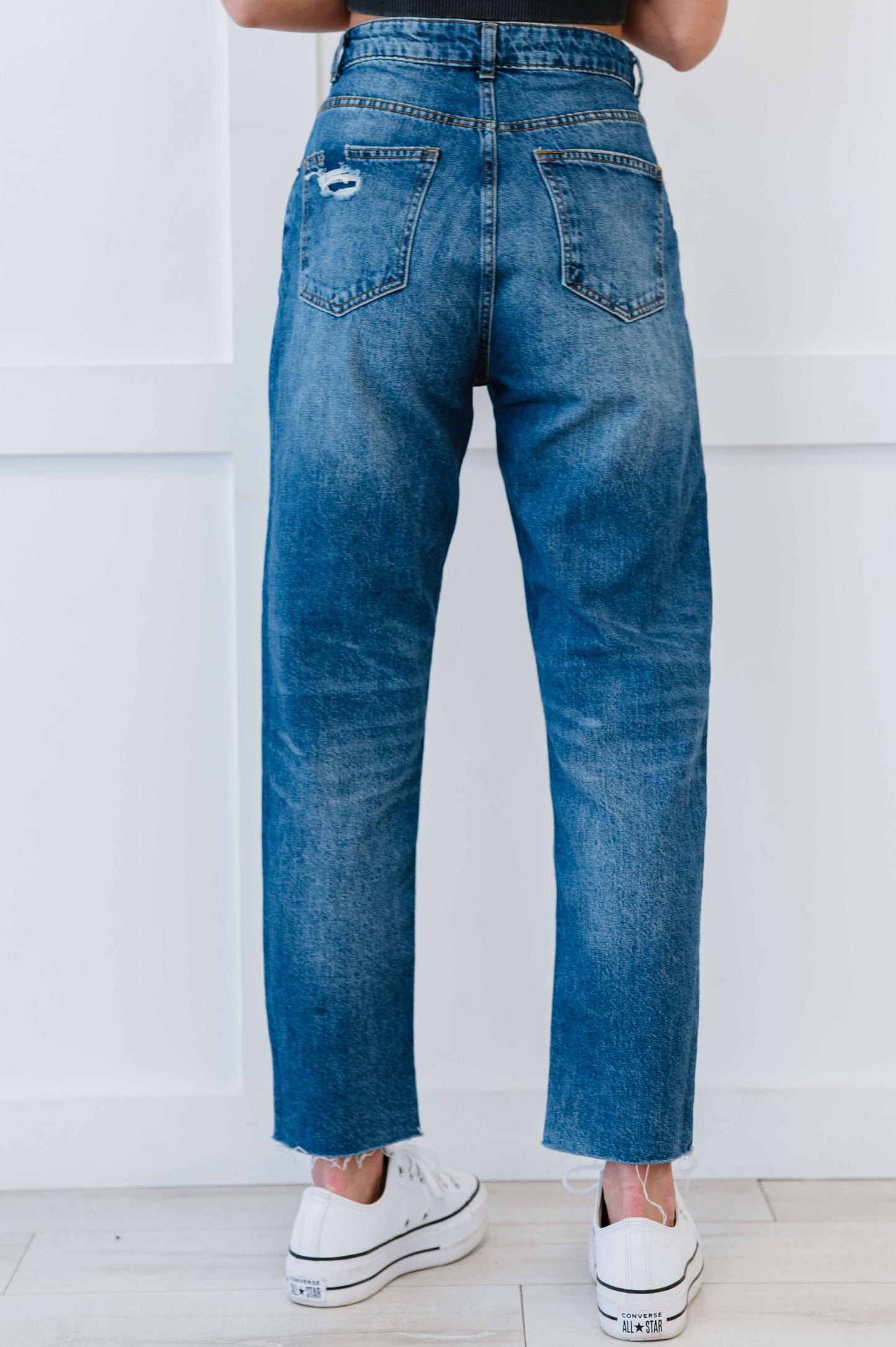 Muselooks Distressed High Waist Boyfriend Jeans - Love culture store