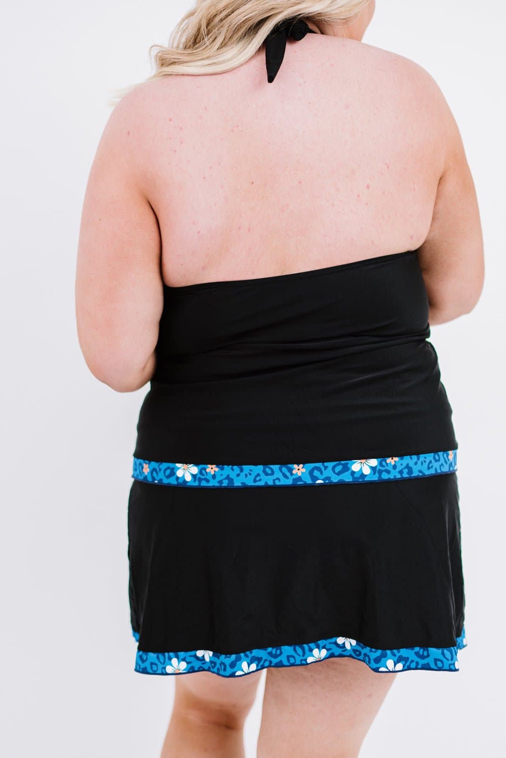 Plus Size Leopard Halter Neck Two-Piece Swimsuit - Love culture store