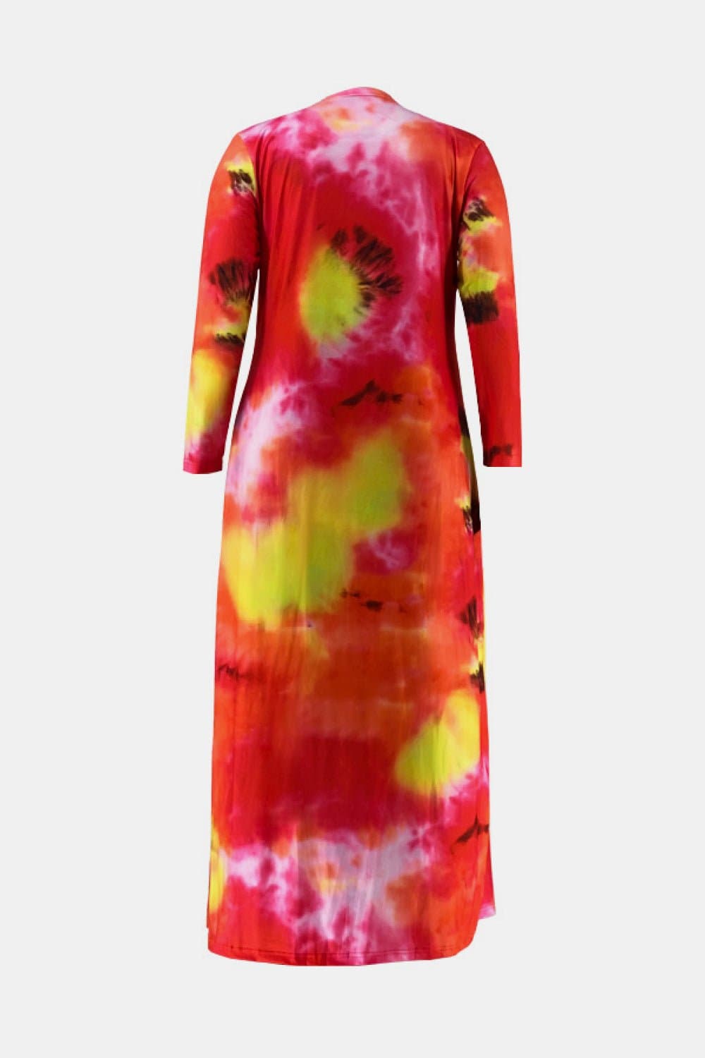 Plus Size Tie-Dye Sports Bra, Leggings, and Duster Kimono Set - Love culture store