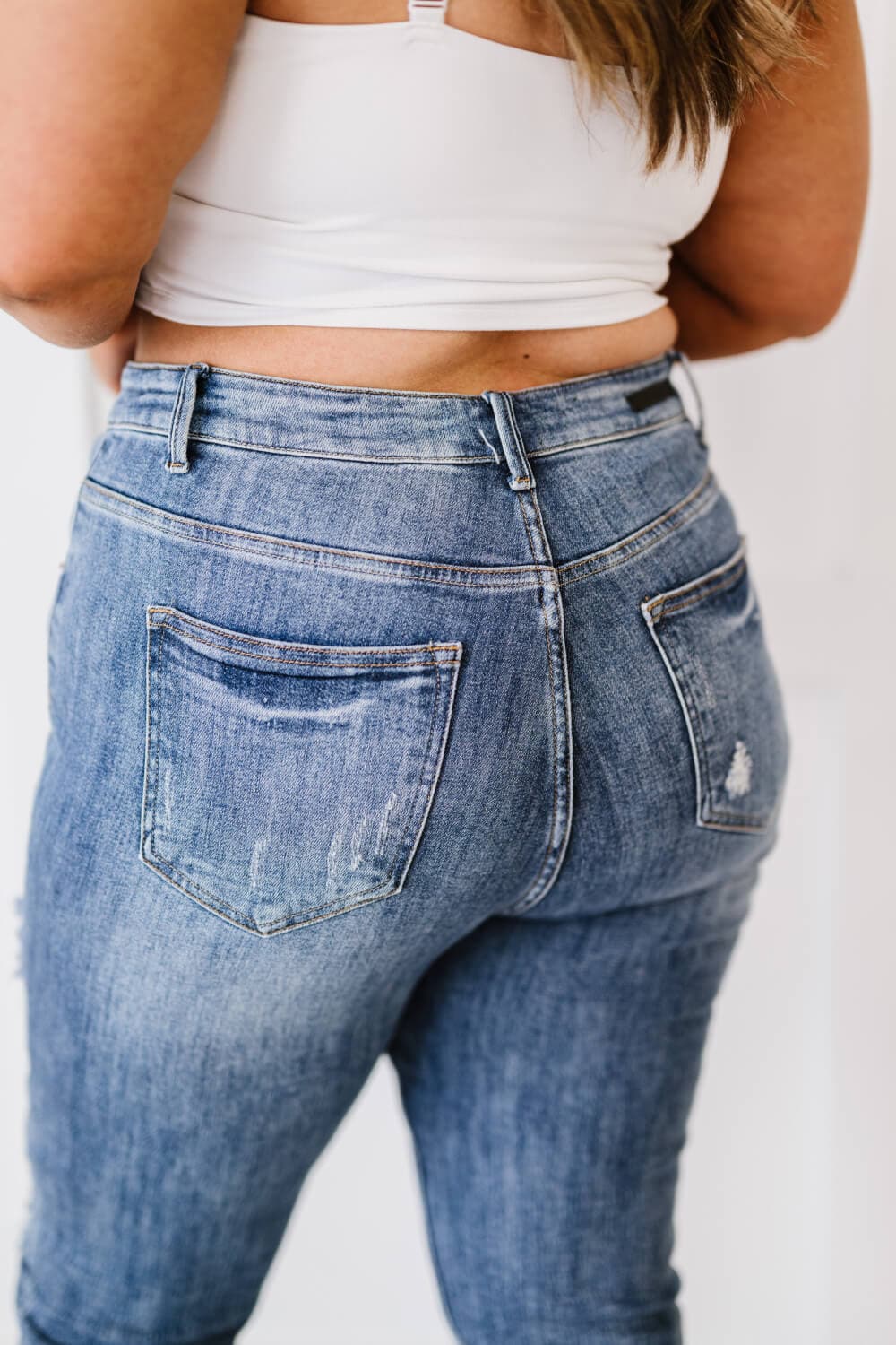 RISEN Melissa High Rise Distressed Skinny Jeans - Love culture store