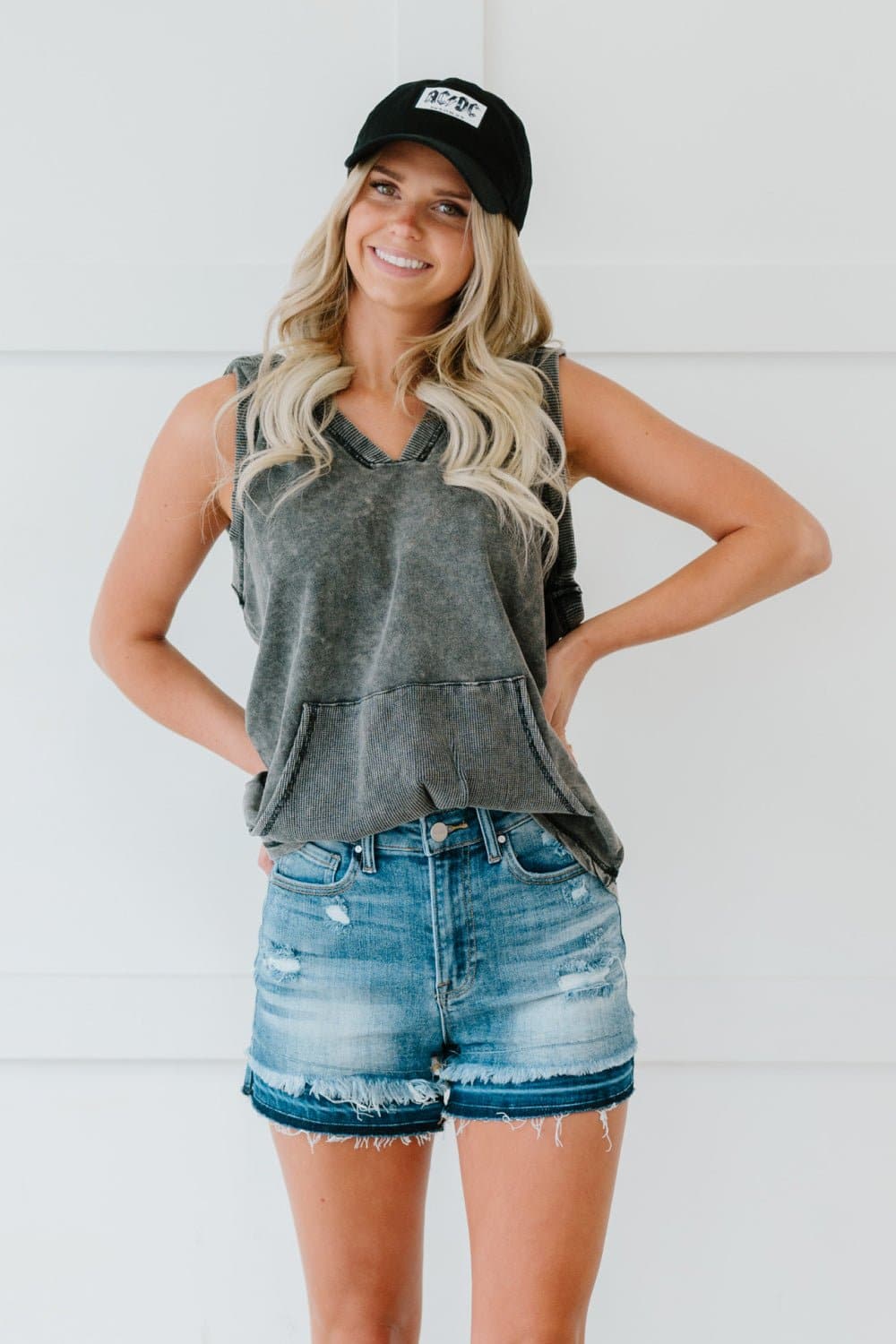 Sew In Love Casual Vibes Full Size Run Hooded Tank - Love culture store