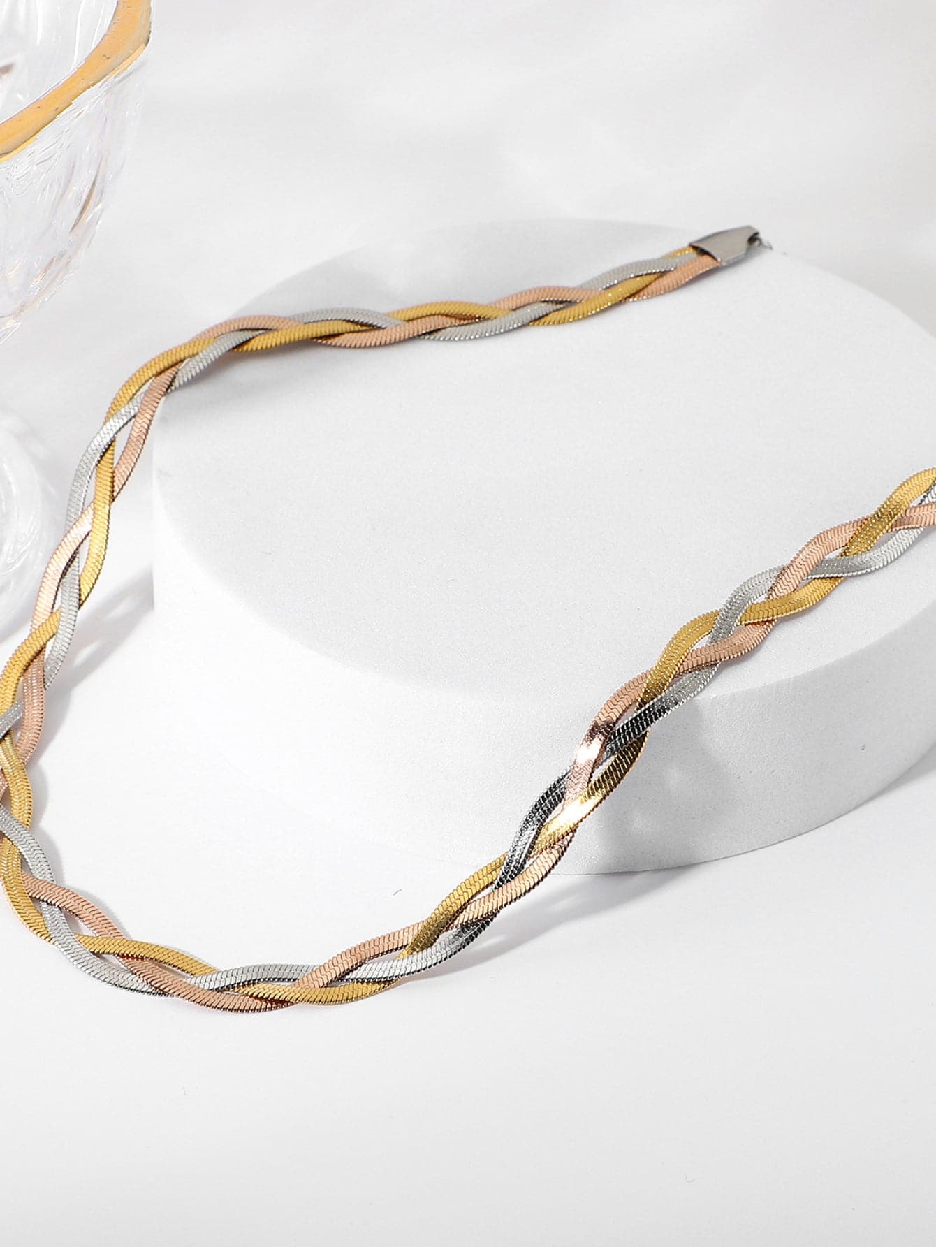 Tricolor Braided Snake Chain Necklace - Love culture store