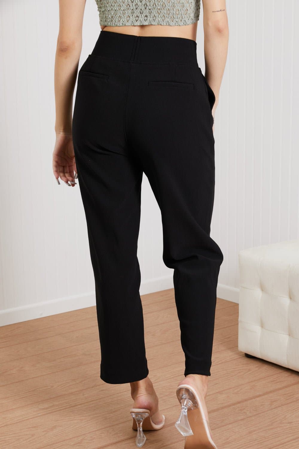 Zenana Always Classy Full Size Cropped Pants in Black - Love culture store