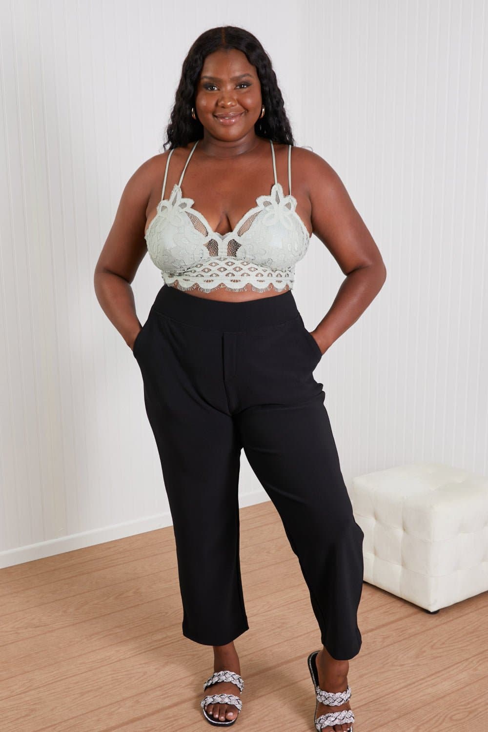 Zenana Always Classy Full Size Cropped Pants in Black - Love culture store