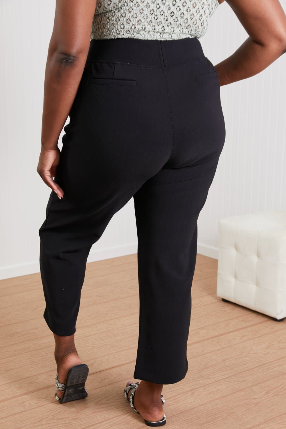 Zenana Always Classy Full Size Cropped Pants in Black - Love culture store