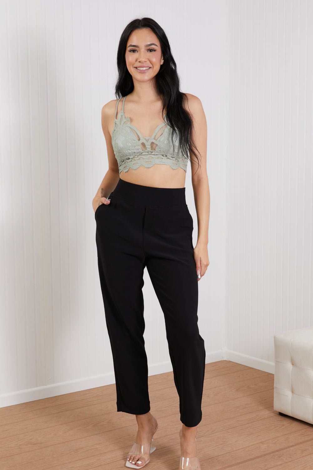 Zenana Always Classy Full Size Cropped Pants in Black - Love culture store