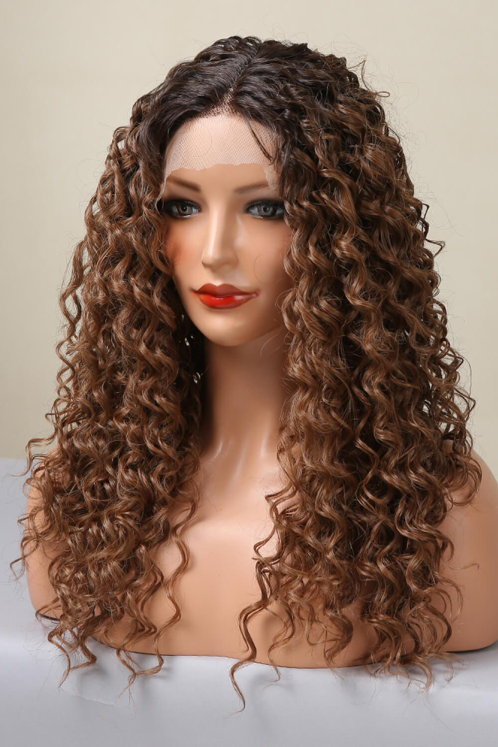 13*2" Lace Front Wigs Synthetic Long Curly 22'' 150% Density