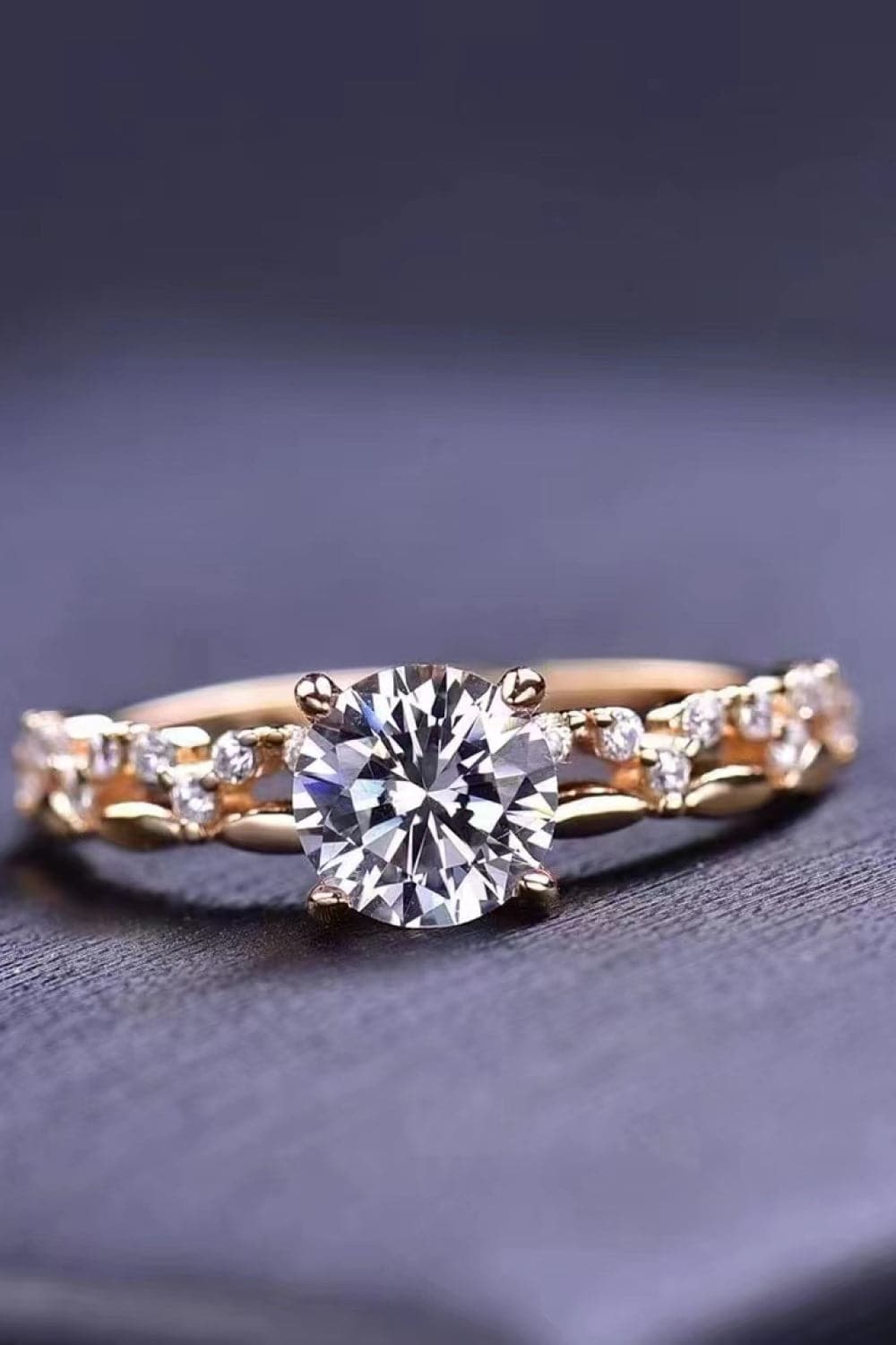 1 Carat Moissanite 4-Prong Ring