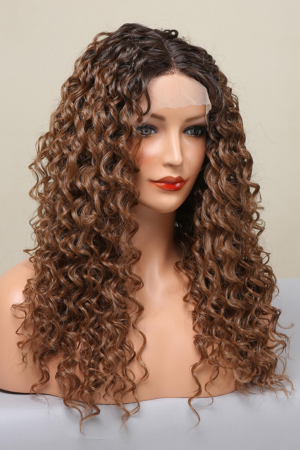 13*2" Lace Front Wigs Synthetic Long Curly 22'' 150% Density