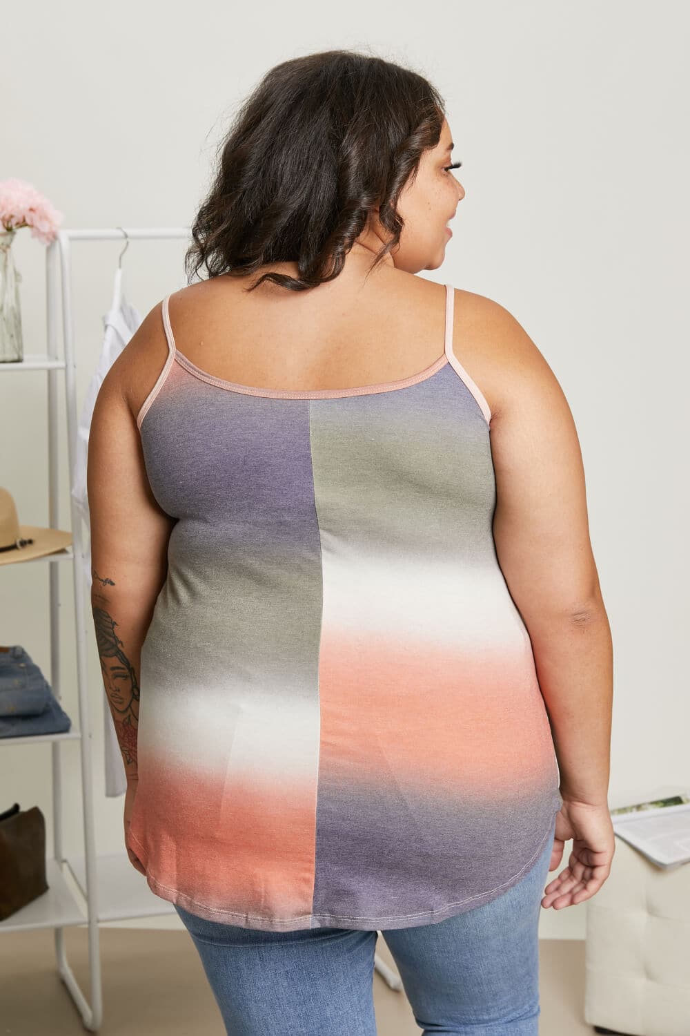 Zenana Sunset Dreams Full Size Ombre Reversible Tank